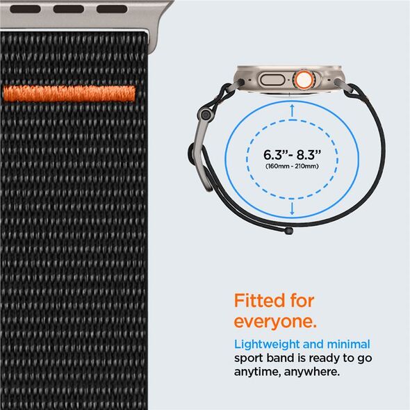 Spigen Spigen DuraPro Flex Ultra Band, μαύρο - Apple Watch 49mm/45mm/44mm/42mm