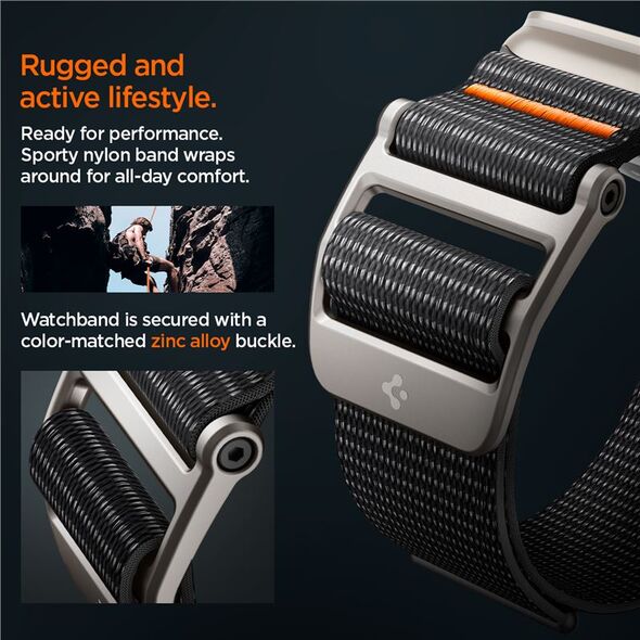 Spigen Spigen DuraPro Flex Ultra Band, μαύρο - Apple Watch 49mm/45mm/44mm/42mm