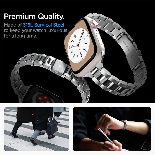 Spigen Spigen Modern Fit 316L Band, ασημί - Apple Watch 41mm/40mm/38mm 13186167 8809896746731