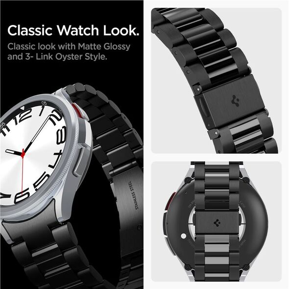 Spigen Spigen Modern Fit 316L Band, μαύρο - Samsung Galaxy Watch6 Classic 47mm