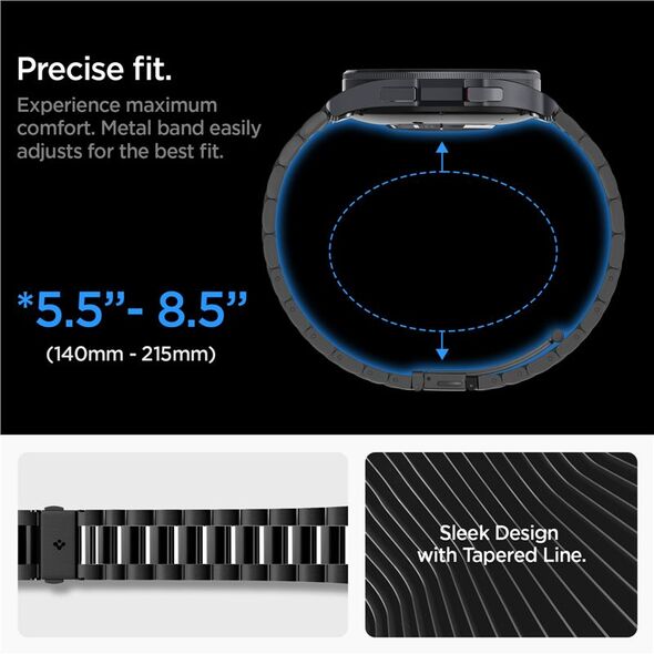 Spigen Spigen Modern Fit 316L Band, μαύρο - Samsung Galaxy Watch6 Classic 47mm