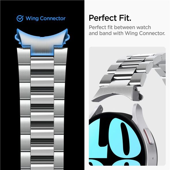 Spigen Modern Fit 316L Band, ασημί - Samsung Galaxy Watch6 44m
