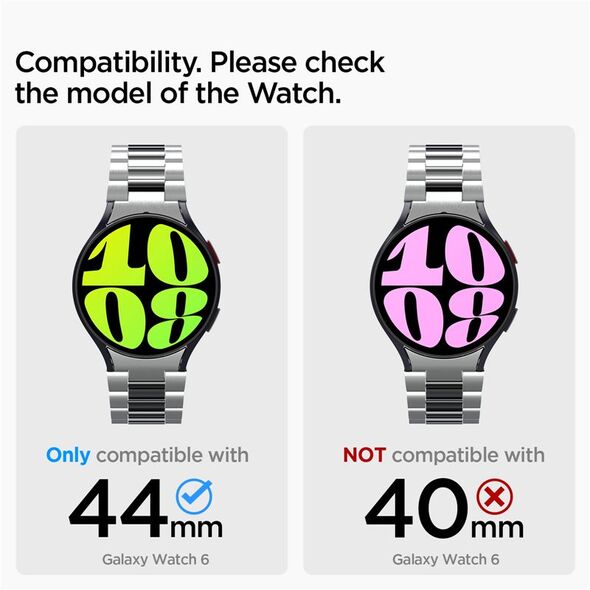 Spigen Modern Fit 316L Band, ασημί - Samsung Galaxy Watch6 44m