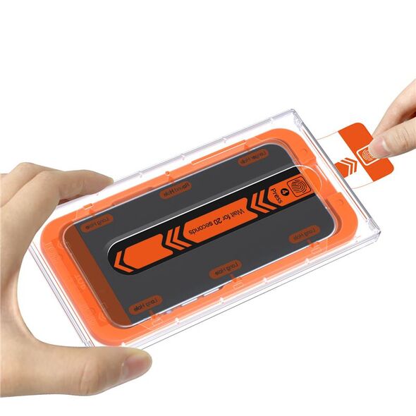 MOBILE ORIGIN Orange Screen Guard iPhone 15 Pro Max με εύχρηστο εφαρμοστή, 2τμχ.