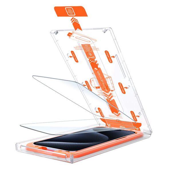 Mobile Origin Προστατευτικό γυαλί με εφαρμοστή για iPhone 15 Pro/15, 2 τεμ.