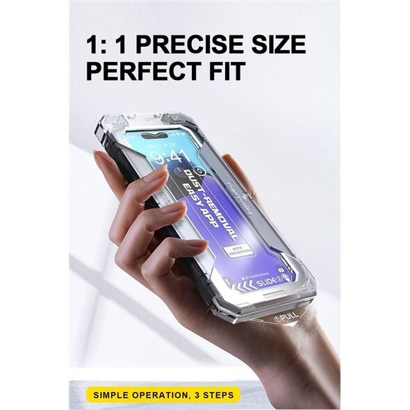 MOBILE ORIGIN Προστατευτικό γυαλί με εφαρμοστή για iPhone 15 Pro Max