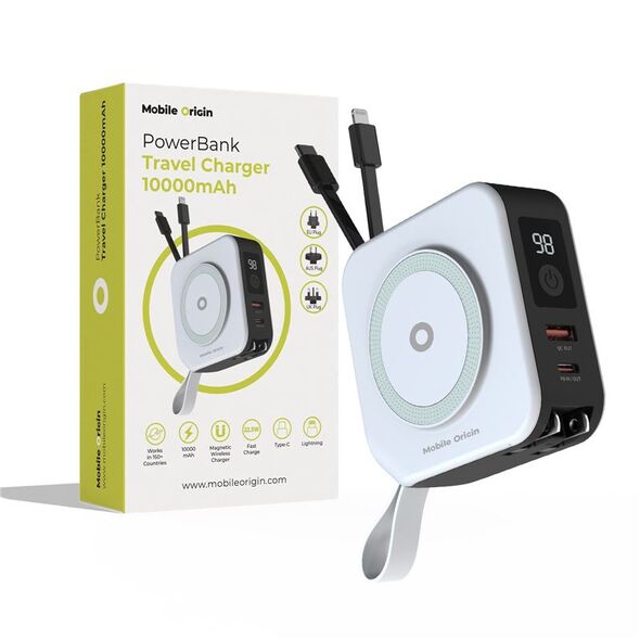 Φορητός Φορτιστής Mobile Origin Travel Charger 10000mAh Λευκό