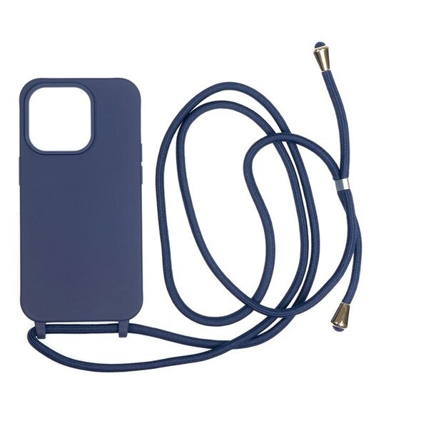 Mobile Origin Lanyard Case - Θήκη με λουράκι, μπλε για iPhone 14 Pro