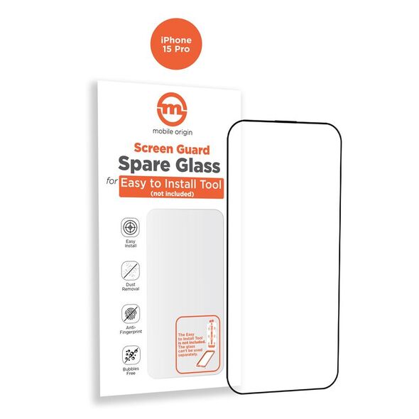 Mobile Origin Orange Screen Guard Spare Glass - προστατευτικό γυαλί για την οθόνη του iPhone 15 Pro