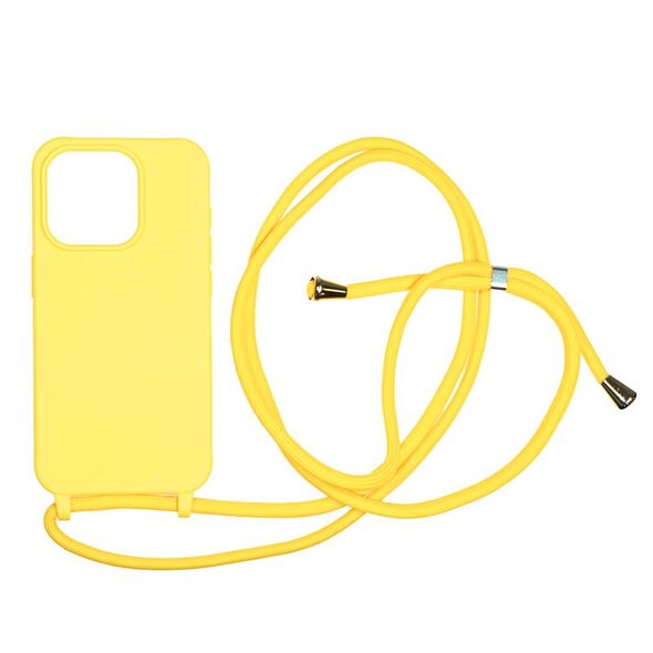 Θήκη Lanyard Mobile Origin - Etui ze smyczą, κίτρινο για iPhone 15 Pro