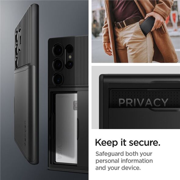 Spigen Spigen Slim Armor CS, μαύρο - Samsung Galaxy S24 Ultra