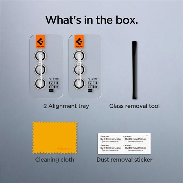 Spigen Spigen Glass tR EZ Fit Optik Pro 2 Pack, yellow - Samsung Galaxy S24+