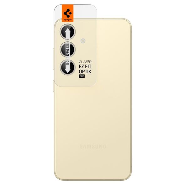 Spigen Spigen Glass tR EZ Fit Optik Pro 2 Pack, yellow - Samsung Galaxy S24+