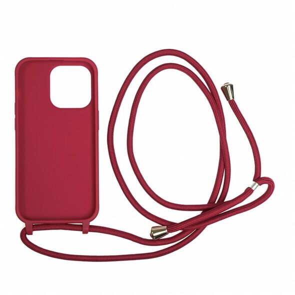 Mobile Origin Lanyard Case - Θήκη με λουράκι, κεράσι για iPhone 14 Pro