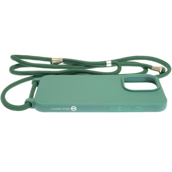 Mobile Origin Lanyard Case - Θήκη με λουράκι, σκούρο πράσινο για iPhone 15 Pro