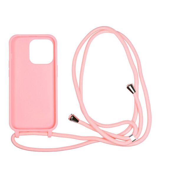 Mobile Origin Lanyard Case - Θήκη με κορδόνι, ροζ για iPhone 14 Pro