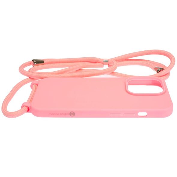Mobile Origin Lanyard Case - Θήκη με κορδόνι, ροζ για iPhone 14 Pro