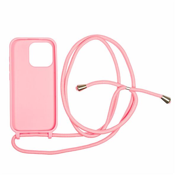 Θήκη με κορδόνι Mobile Origin, ροζ - iPhone 15 Pro
