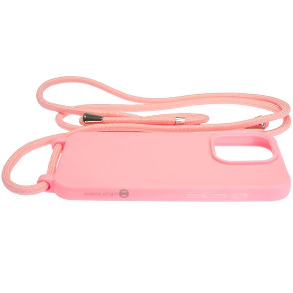 Θήκη με κορδόνι Mobile Origin, ροζ - iPhone 15 Pro