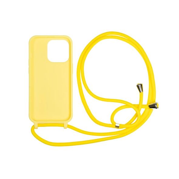Mobile Origin Lanyard Case - Θήκη με κορδόνι, κίτρινο για iPhone 14 Pro