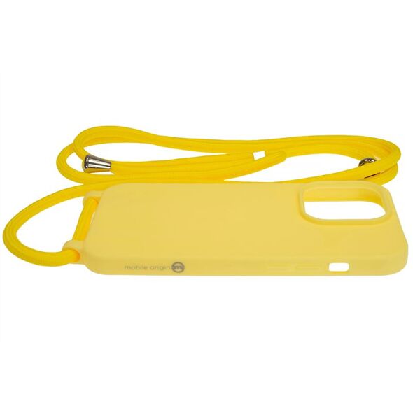 Mobile Origin Lanyard Case - Θήκη με κορδόνι, κίτρινο για iPhone 14 Pro