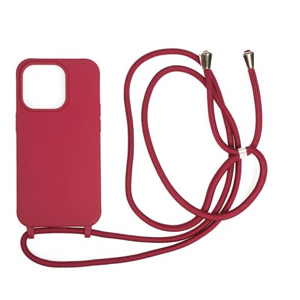 Mobile Origin Lanyard Case - Θήκη με λουράκι, κεράσι για iPhone 14 Pro