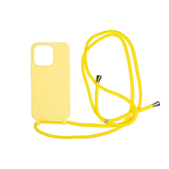 Mobile Origin Lanyard Case - Θήκη με κορδόνι, κίτρινο για iPhone 14 Pro
