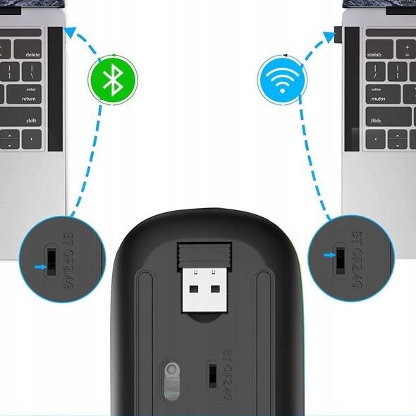 PS LTC Ασύρματο οπτικό ποντίκι, bluetooth, φωτισμός RGB