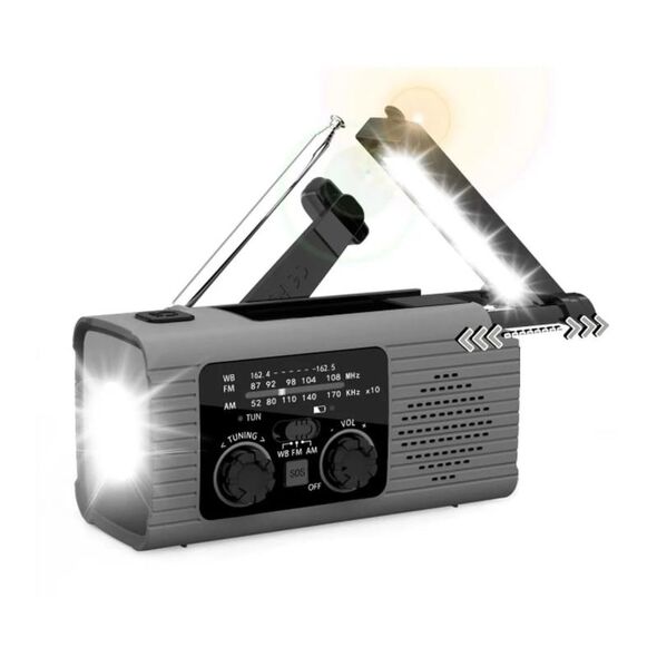 Φορητό Ηχείο Bluetooth Pristar YX318 με Φακό, Φορτιστή Ανάγκης 4000mAh & Ραδιόφωνο FM Γκρι 5903396377174 5903396377174 έως και 12 άτοκες δόσεις