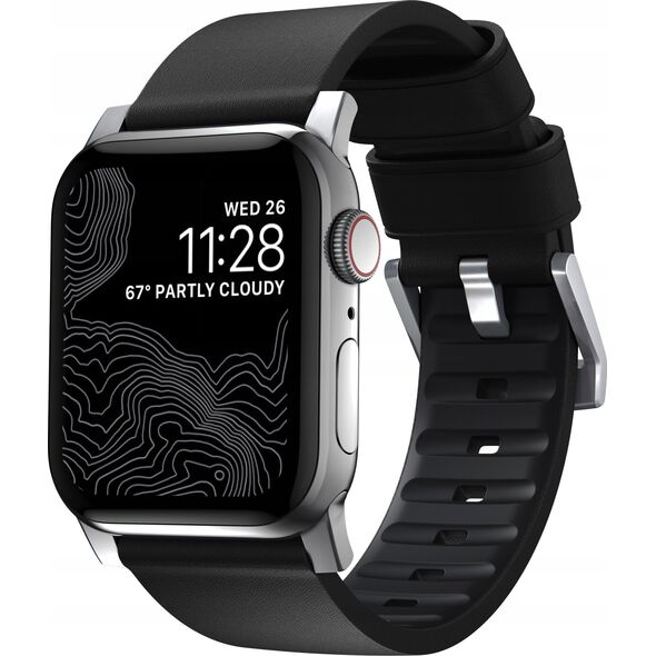 Nomad Nomad Active Strap Pro Black, silver - AW 44/42 mm
