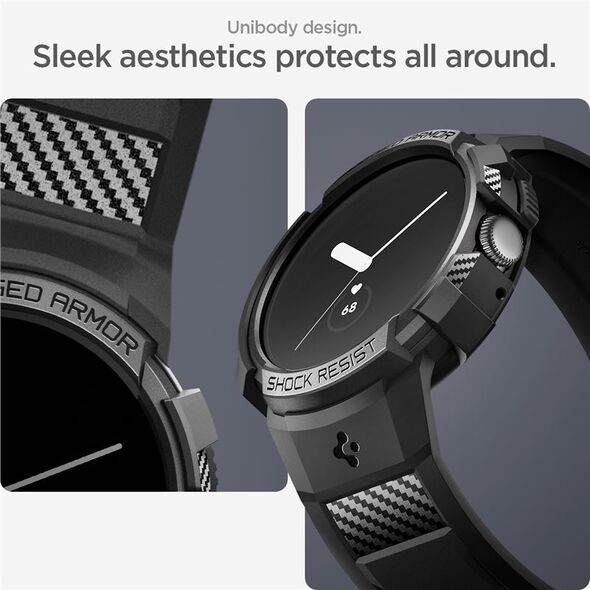 Spigen Spigen Rugged Armor Pro, black - Google Pixel Watch/Watch 2