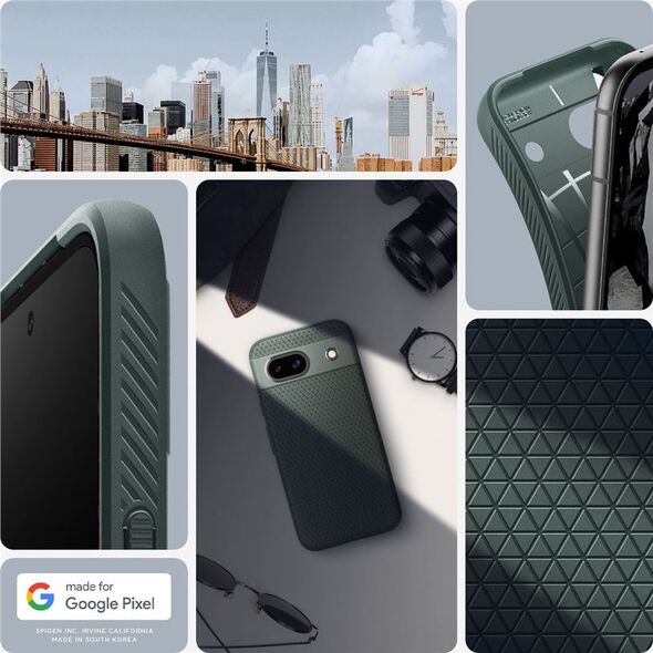 Spigen Spigen Liquid Air, άβυσσος πράσινο - Google Pixel 8a