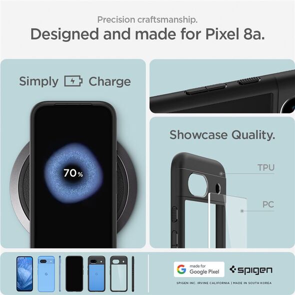 Spigen Spigen Ultra Hybrid, matte black - Google Pixel 8a