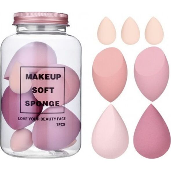 eCarla ECARLA ZESTAW GB06R 7 gąb. d/makij. ROSE CREAM DUO