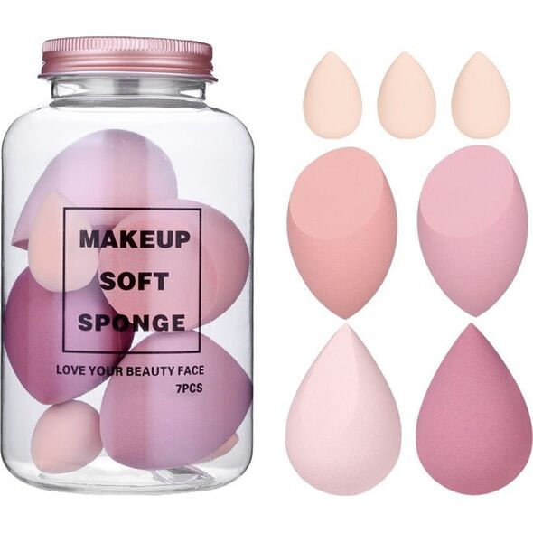 eCarla ECARLA ZESTAW GB06R 7 gąb. d/makij. ROSE CREAM DUO