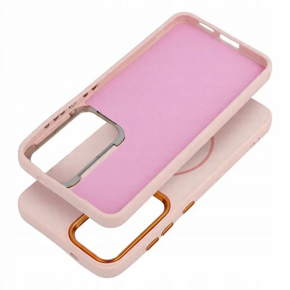 Θήκη FRAME MAG COVER συμβατή με MagSafe για SAMSUNG A26 ροζ πούδρα