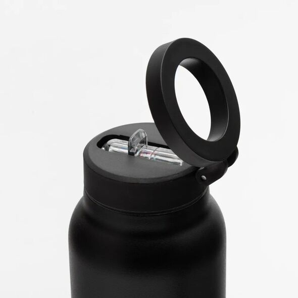 Butelka / bidon na wodę metal z uchwytem kompatybilnym z Magsafe 950ml czarny