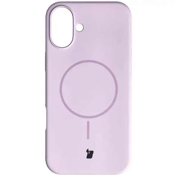 Silikonowe etui z pierścieniem magnetycznym Bizon Soft Case Magnetic do Apple iPhone 16 Plus jasnofioletowe