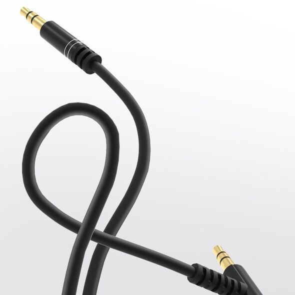Kabel audio kątowy Dudao AUX mini jack 3.5mm 1m czarny (L11)