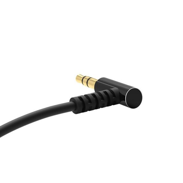 Kabel audio kątowy Dudao AUX mini jack 3.5mm 1m czarny (L11)
