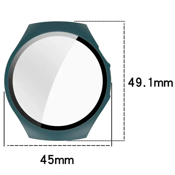 Etui ze szkłem do zegarka Bizon Case+Glass Watch do Huawei Watch 5 42mm zielone