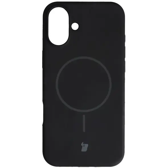 Silikonowe etui z pierścieniem magnetycznym Bizon Soft Case Magnetic do Apple iPhone 16 Plus czarne
