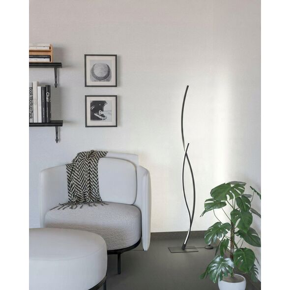 LED floor lamp EGLO GRISOLIA, 20 W, 2500 lm, 4000 K, black, 20 x 20 x 130 cm