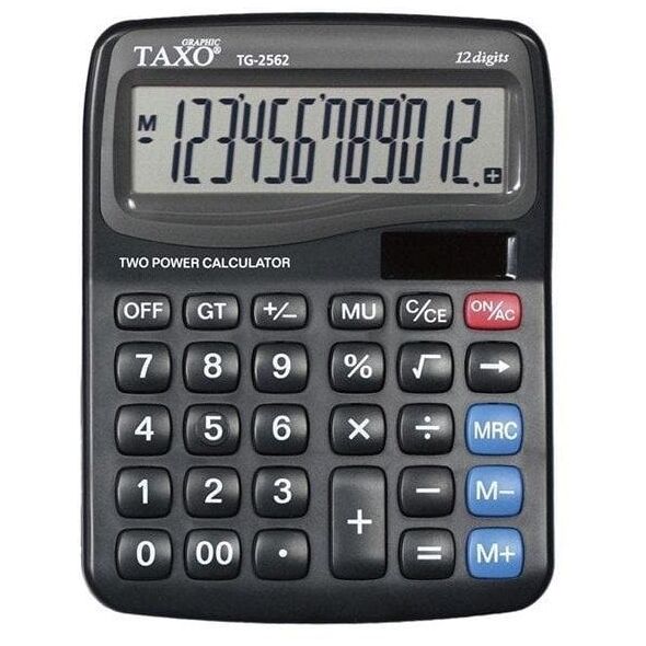 Kalkulator Taxo 12-pozycyjny TG-2562 czarny EDUKAMP