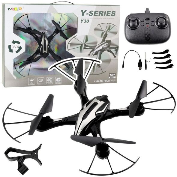 Dron Y30 Zdalnie Sterowany Światła LED Lekki Żyroskop Obrót 360 LEAN Toys