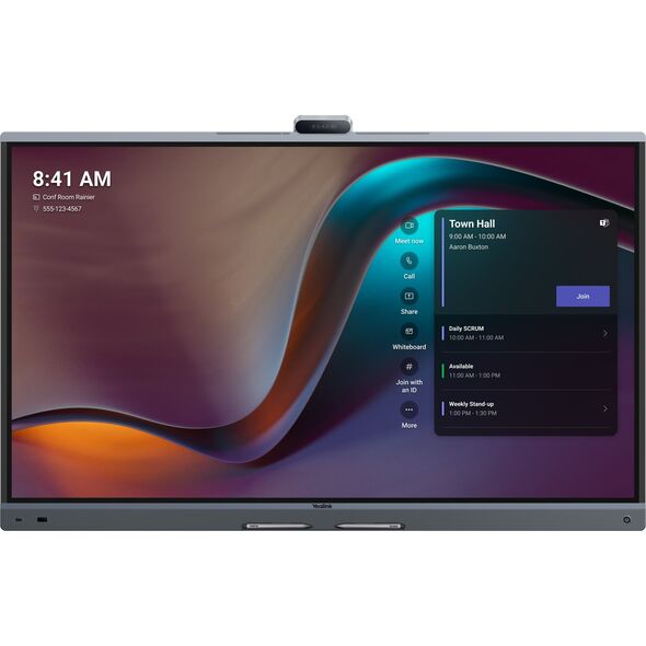 Yealink MeetingBoard Pro Interaktywny płaski panel 2,18 m (86") LCD Wi-Fi 400 cd/m² 4K Ultra HD Czarny Ekran dotykowy Procesor wbudowany Android