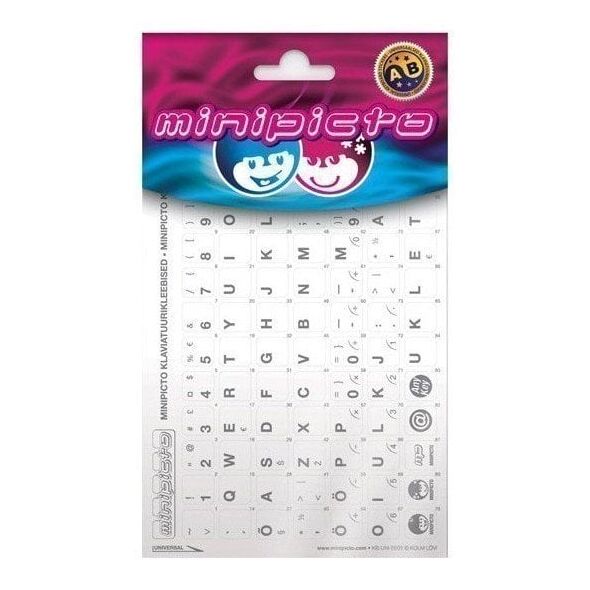 Αυτοκόλλητο πληκτρολογίου Minipicto EST KB-UNI-EE01-WHTLTGRY, λευκό/γκρι