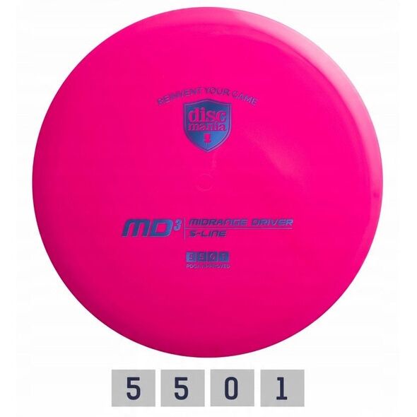 Discgolf DISCMANIA Midrange Driver S-LINE MD3 pink 5/5/0/1
