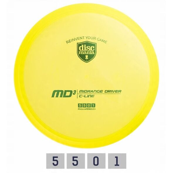 Discgolf DISCMANIA Midrange Driver C-LINE MD3 Yellow 5/6/0/0