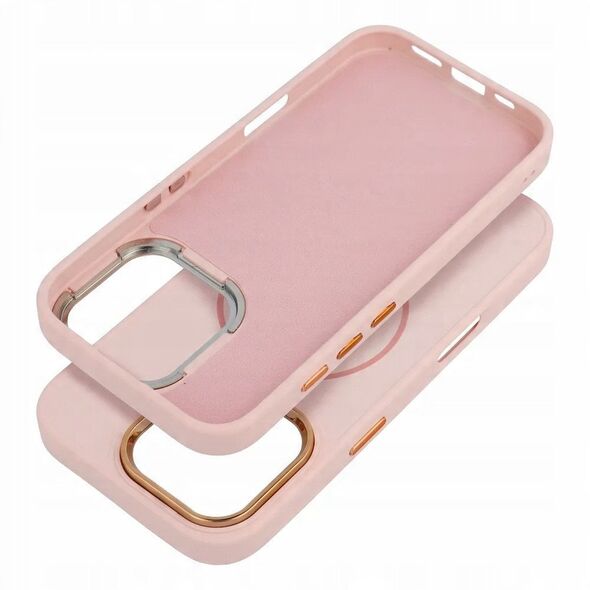 Θήκη FRAME MAG COVER συμβατή με MagSafe για IPHONE 15 PRO MAX ροζ πούδρα